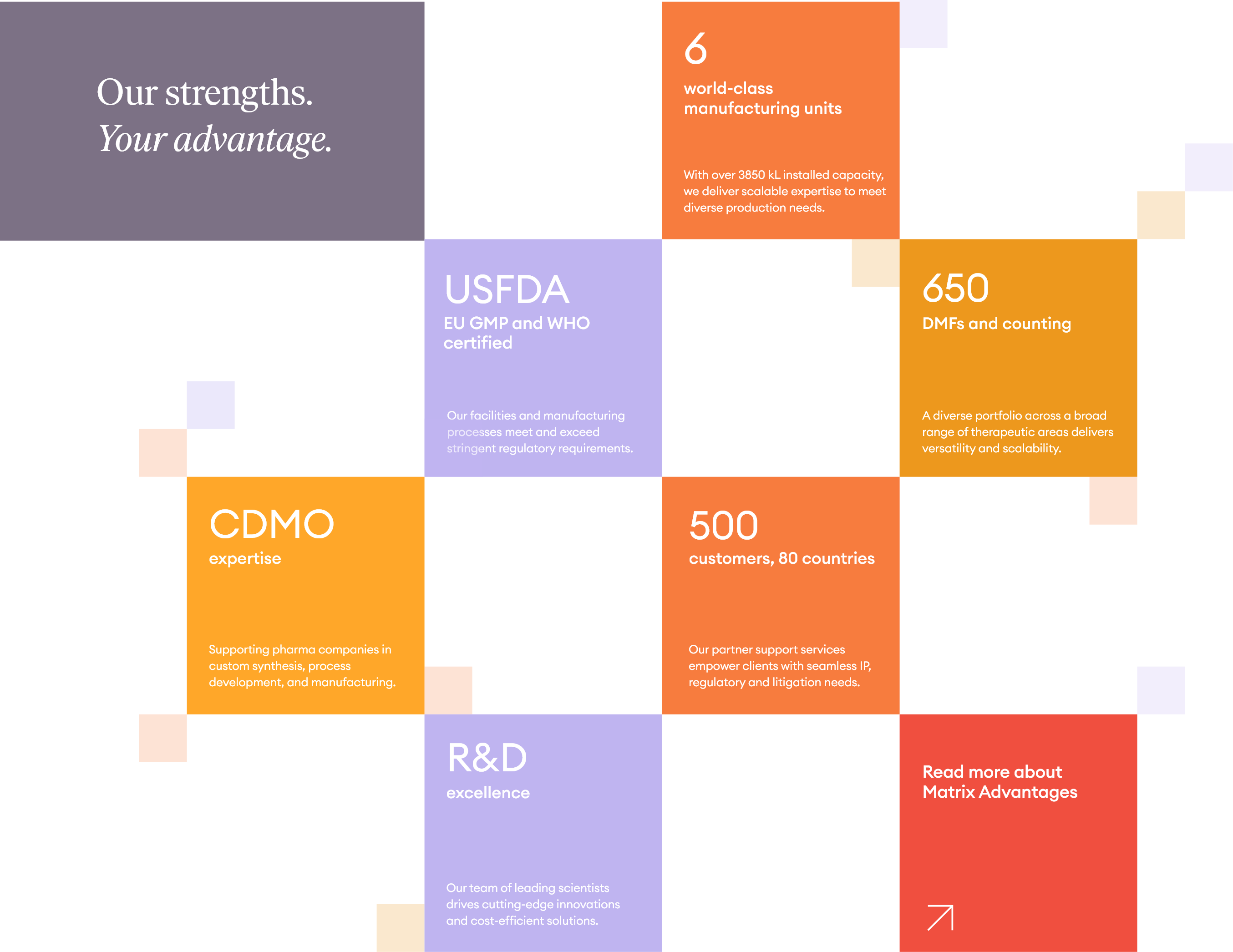 Our strengths and advantages